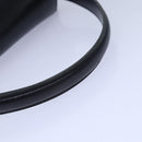 CELINE Hand Bag Leather Black Auth 81636-7