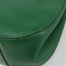 CELINE Shoulder Bag Leather Green Gold Auth 81640-14