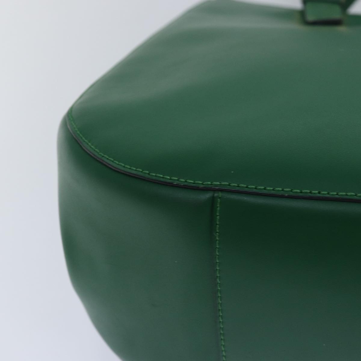 CELINE Shoulder Bag Leather Green Auth 81640