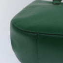 CELINE Shoulder Bag Leather Green Auth 81640-15