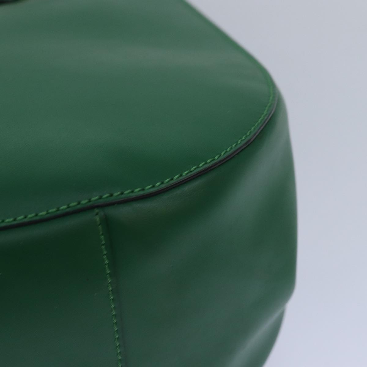 CELINE Shoulder Bag Leather Green Auth 81640