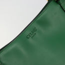 CELINE Shoulder Bag Leather Green Gold Auth 81640-18