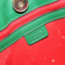 CELINE Shoulder Bag Leather Green Gold Auth 81640-19