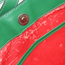 CELINE Shoulder Bag Leather Green Gold Auth 81640-23