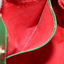 CELINE Shoulder Bag Leather Green Gold Auth 81640-25