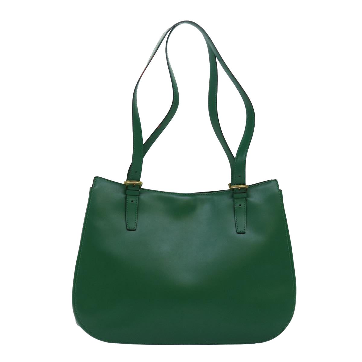 CELINE Shoulder Bag Leather Green Auth 81640 - 0