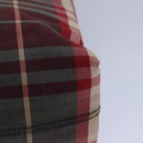 BURBERRY Nova Check Hand Bag Canvas Red Auth 81671-16