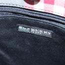 BURBERRY Nova Check Hand Bag Canvas Red Auth 81671-10