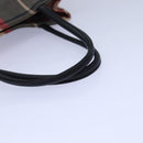 BURBERRY Nova Check Hand Bag Canvas Red Auth 81671-7