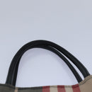 BURBERRY Nova Check Hand Bag Canvas Red Auth 81671-8