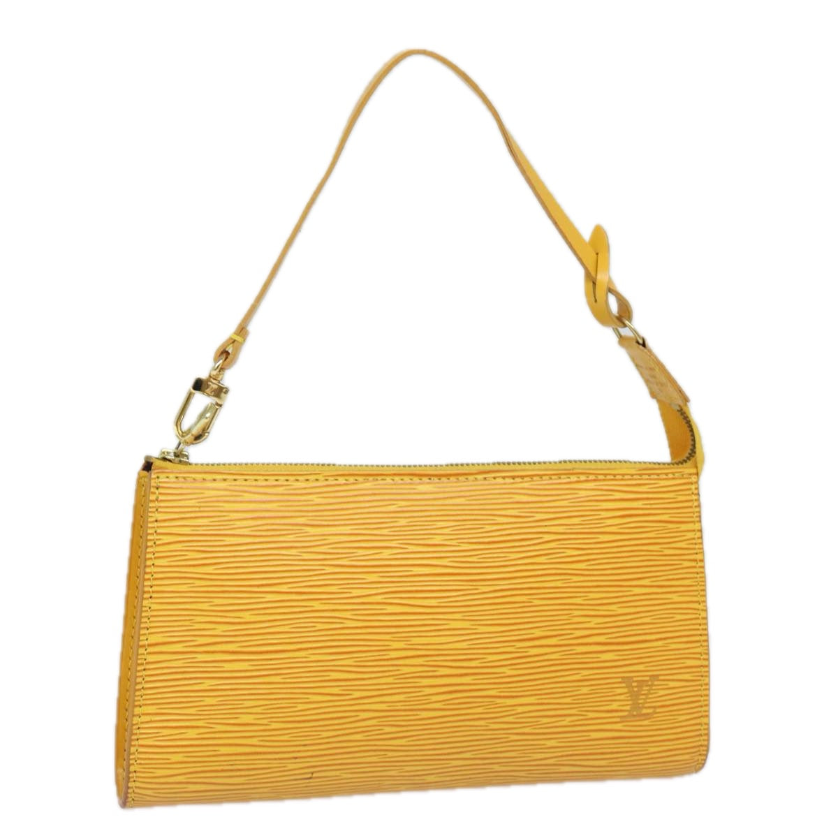 LOUIS VUITTON Epi Pochette Accessoires Pouch Yellow M52989 LV Auth 81693