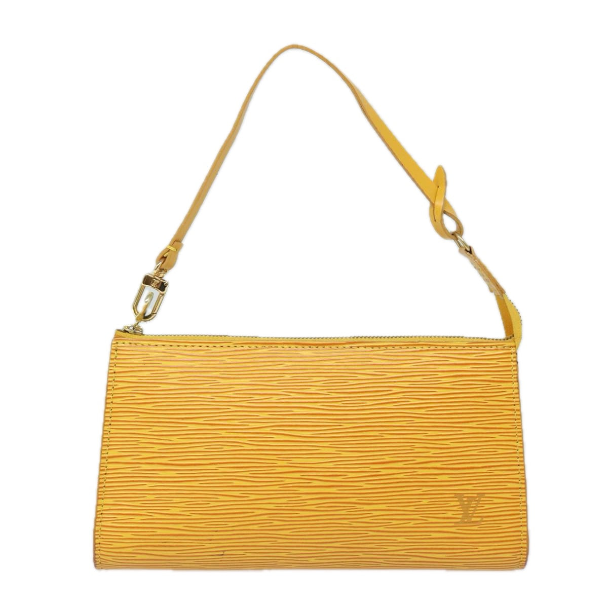 LOUIS VUITTON Epi Pochette Accessoires Pouch Yellow M52989 LV Auth 81693