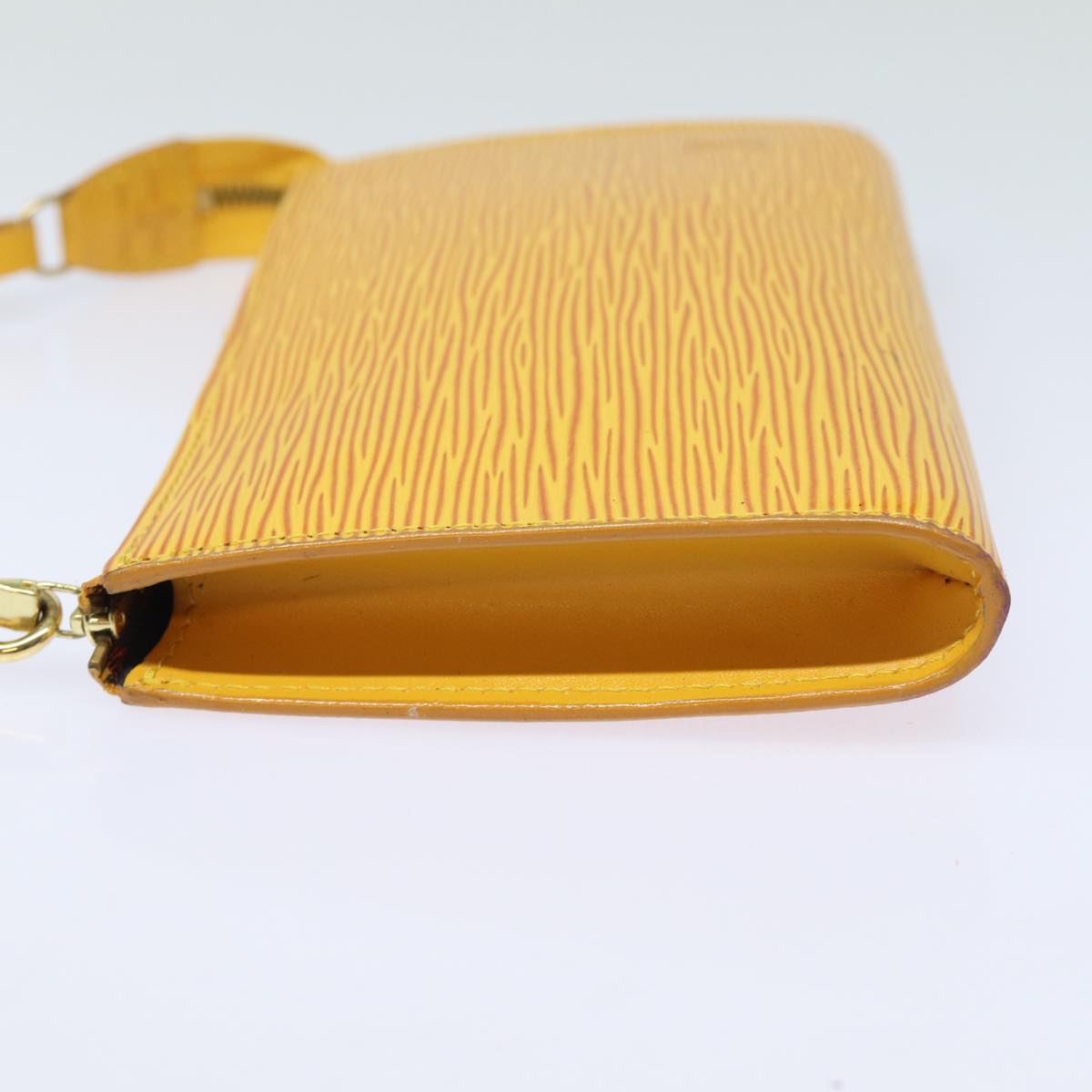 LOUIS VUITTON Epi Pochette Accessoires Pouch Yellow M52989 LV Auth 81693