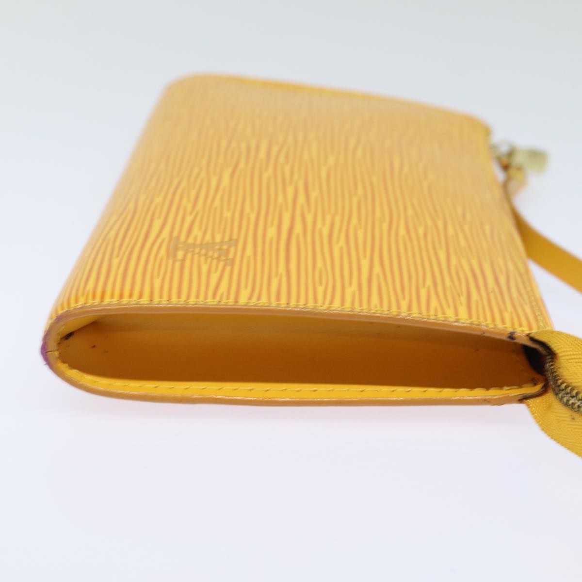 LOUIS VUITTON Epi Pochette Accessoires Pouch Yellow M52989 LV Auth 81693