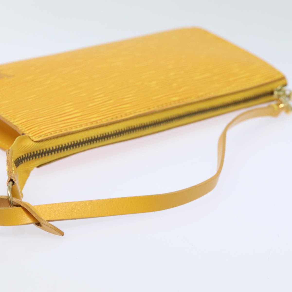 LOUIS VUITTON Epi Pochette Accessoires Pouch Yellow M52989 LV Auth 81693