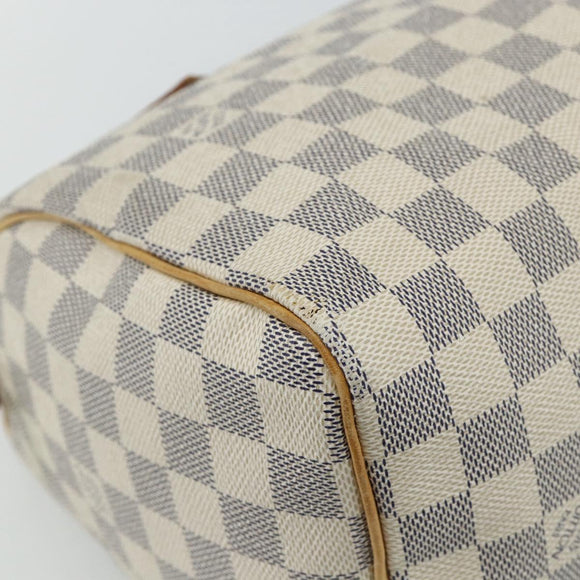LOUIS VUITTON Damier Azur Speedy 25 Hand Bag N41534 LV Auth 81705