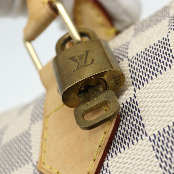 LOUIS VUITTON Damier Azur Speedy 25 Hand Bag N41534 LV Auth 81705