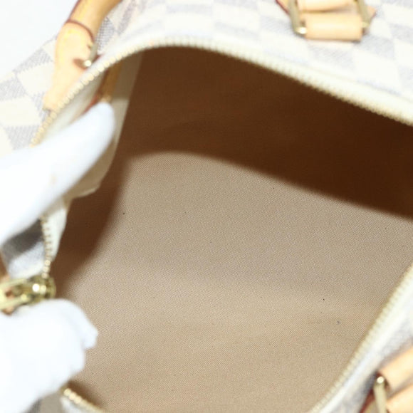 LOUIS VUITTON Damier Azur Speedy 25 Hand Bag N41534 LV Auth 81705