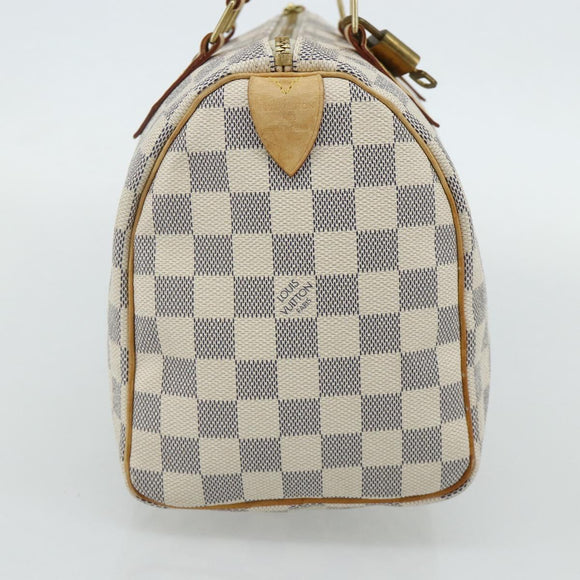 LOUIS VUITTON Damier Azur Speedy 25 Hand Bag N41534 LV Auth 81705
