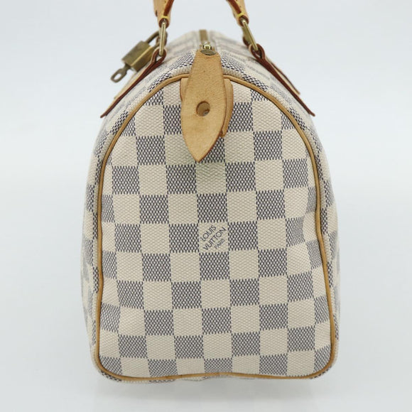 LOUIS VUITTON Damier Azur Speedy 25 Hand Bag N41534 LV Auth 81705
