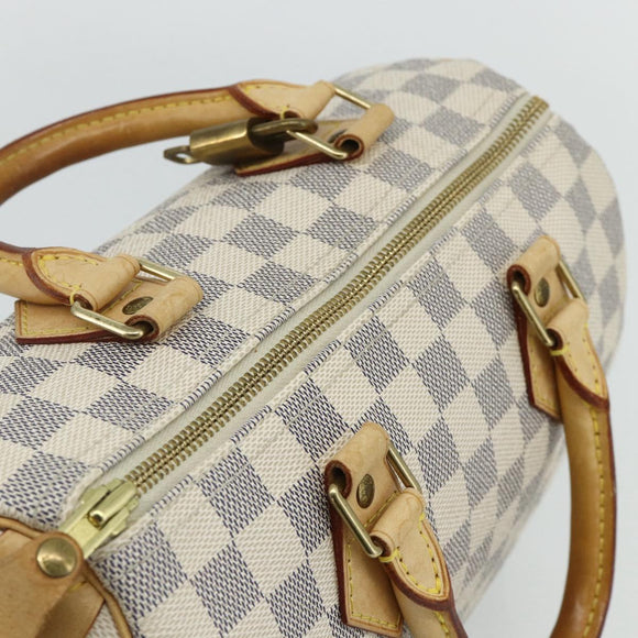 LOUIS VUITTON Damier Azur Speedy 25 Hand Bag N41534 LV Auth 81705