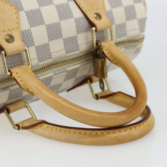 LOUIS VUITTON Damier Azur Speedy 25 Hand Bag N41534 LV Auth 81705