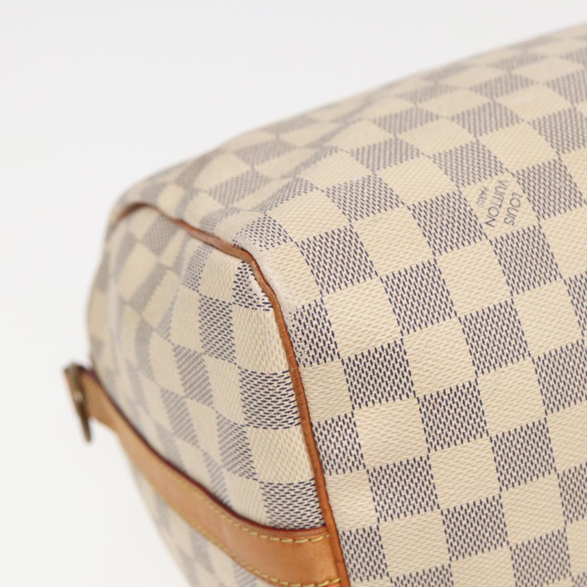 LOUIS VUITTON Damier Azur Speedy Bandouliere 30 Hand Bag 2way N41052 Auth 81706