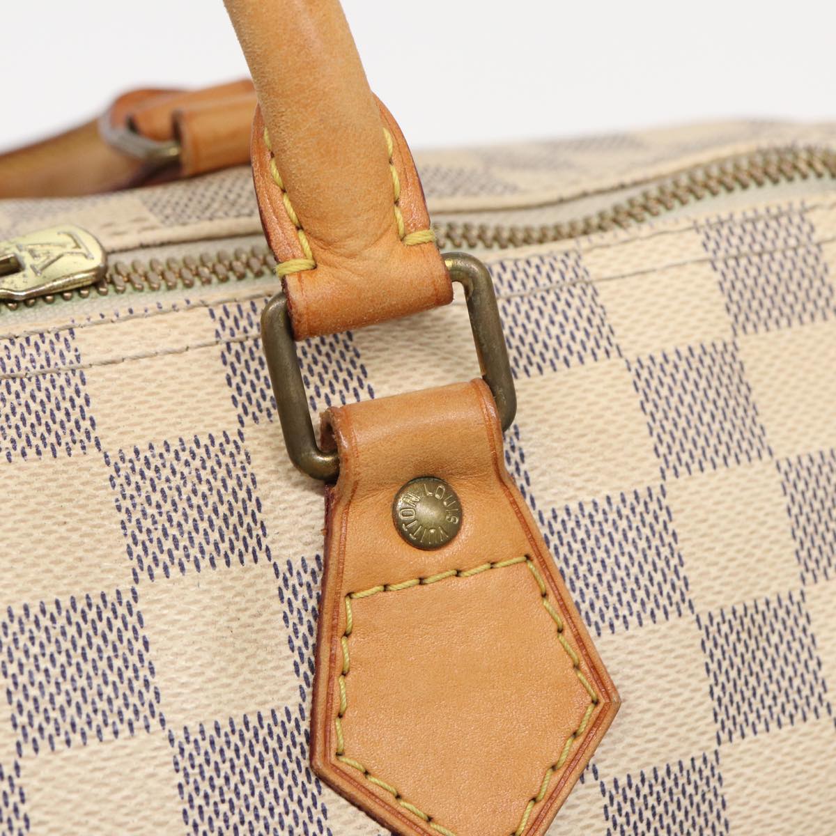 LOUIS VUITTON Damier Azur Speedy Bandouliere 30 Hand Bag 2way N41052 Auth 81706