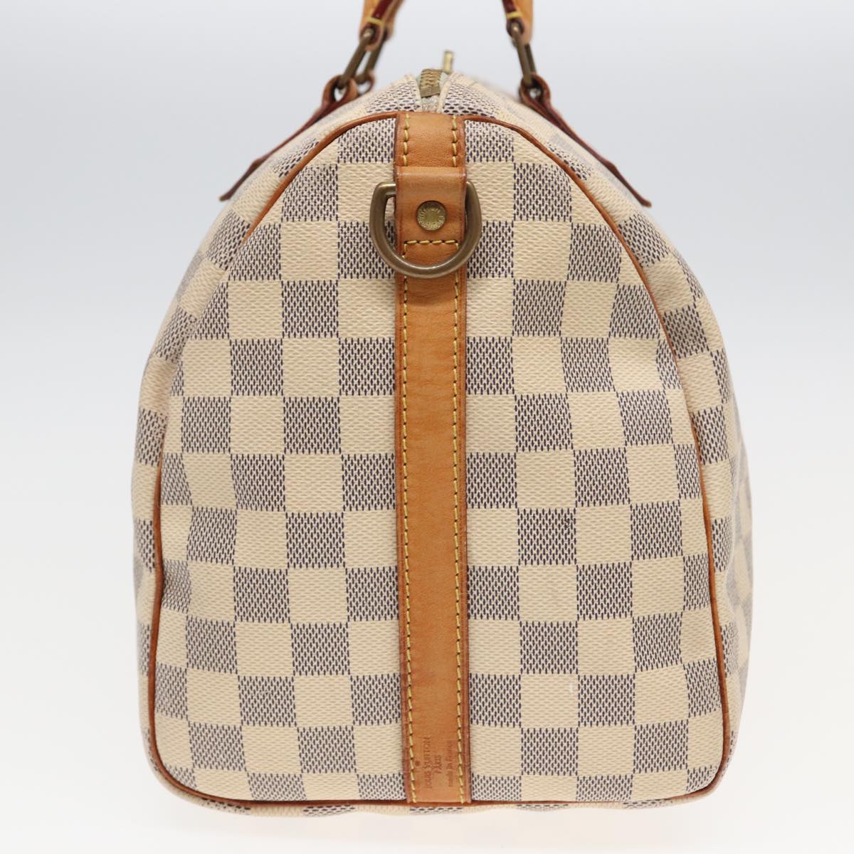 LOUIS VUITTON Damier Azur Speedy Bandouliere 30 Hand Bag 2way N41052 Auth 81706