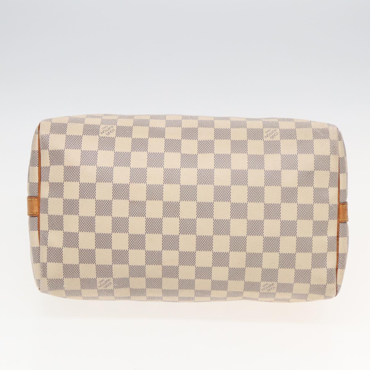 LOUIS VUITTON Damier Azur Speedy Bandouliere 30 Hand Bag 2way N41052 Auth 81706