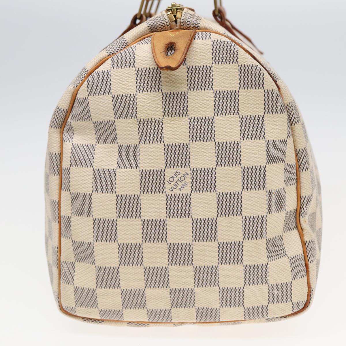 LOUIS VUITTON Damier Azur Speedy 30 Hand Bag N41533 LV Auth 81707