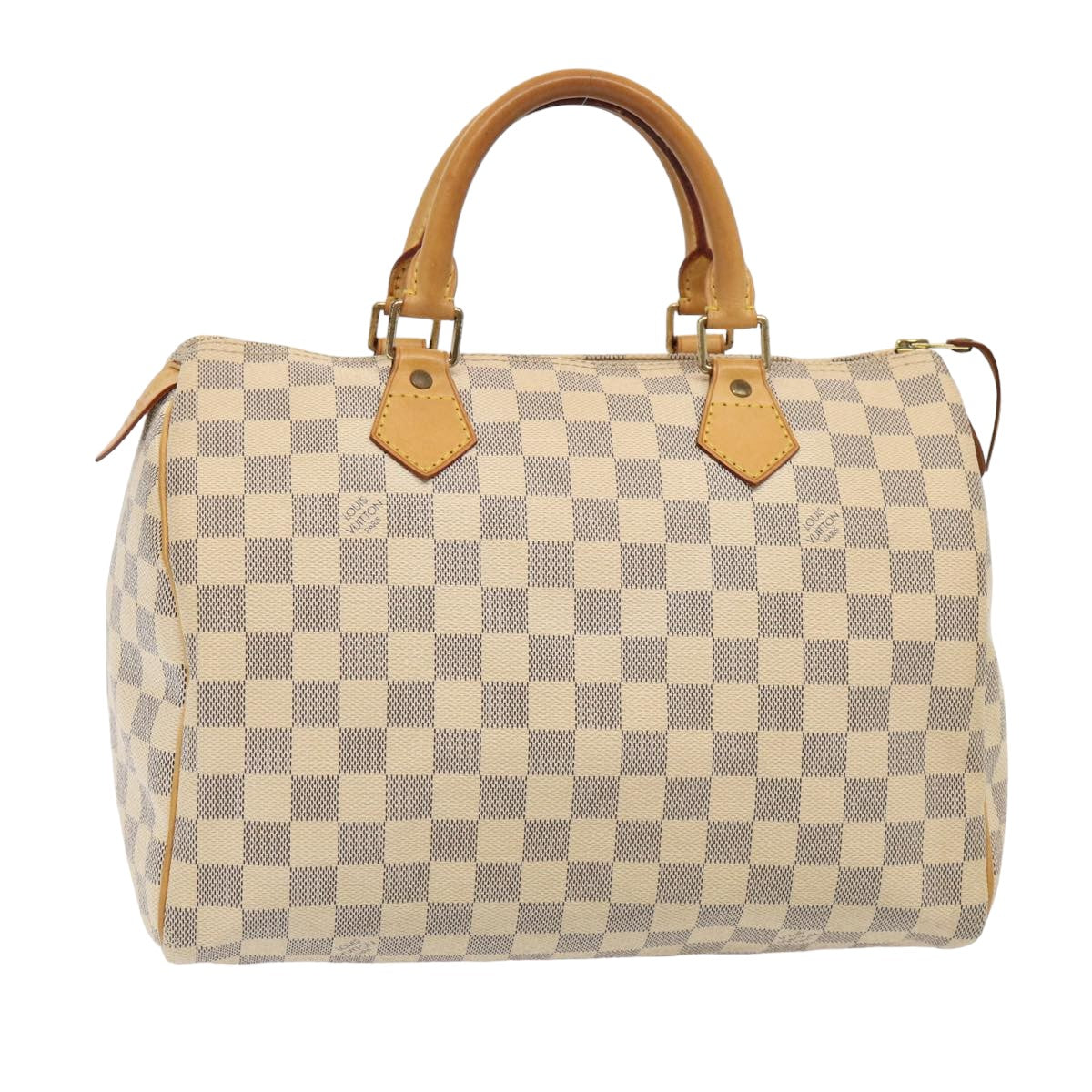 LOUIS VUITTON Damier Azur Speedy 30 Hand Bag N41533 LV Auth 81708