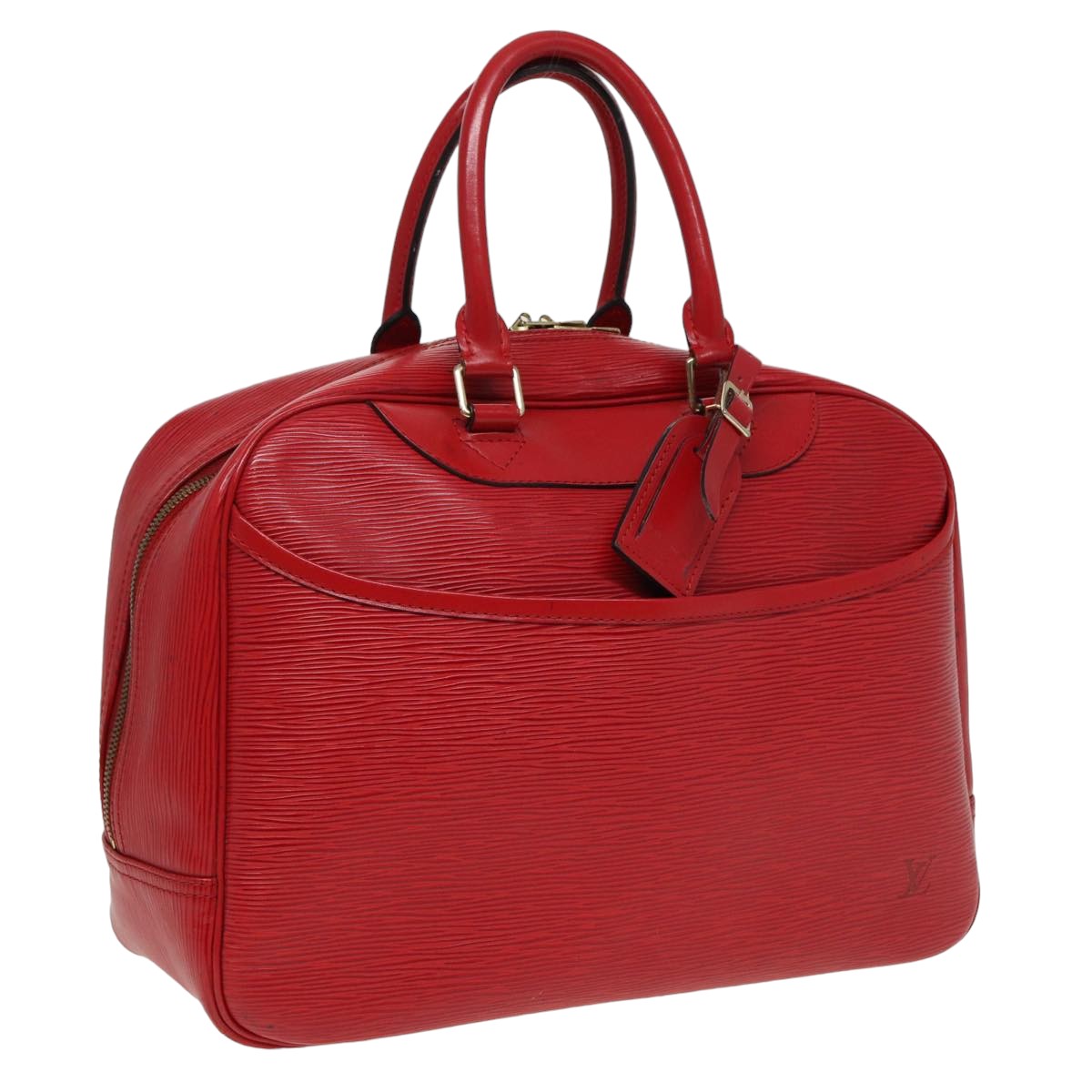 LOUIS VUITTON Epi Deauville Hand Bag SPO Red LV Auth 81729