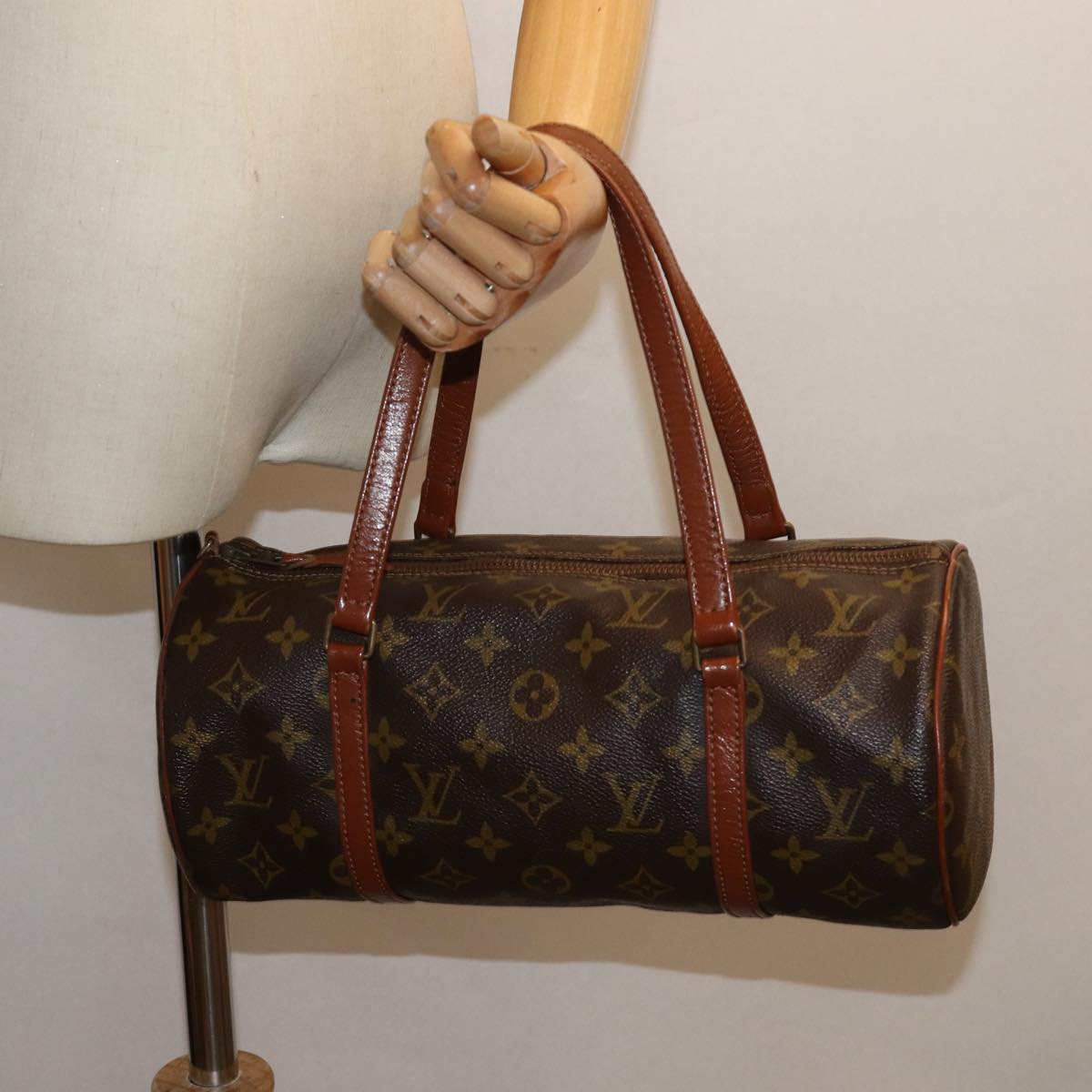 LOUIS VUITTON Monogram Papillon 30 Hand Bag M51385 LV Auth 81768