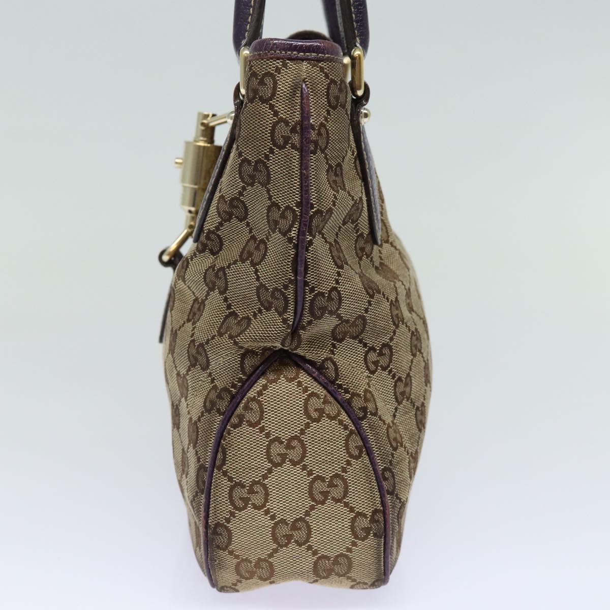 GUCCI New Jackie GG Canvas Hand Bag Beige 145817 Auth 81780