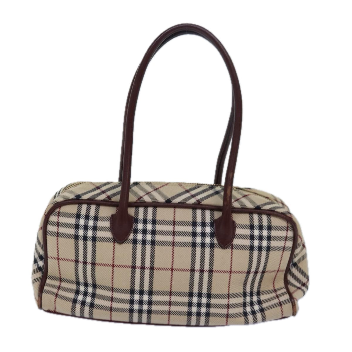 BURBERRY Nova Check Hand Bag Canvas Beige Auth 81791 - 0