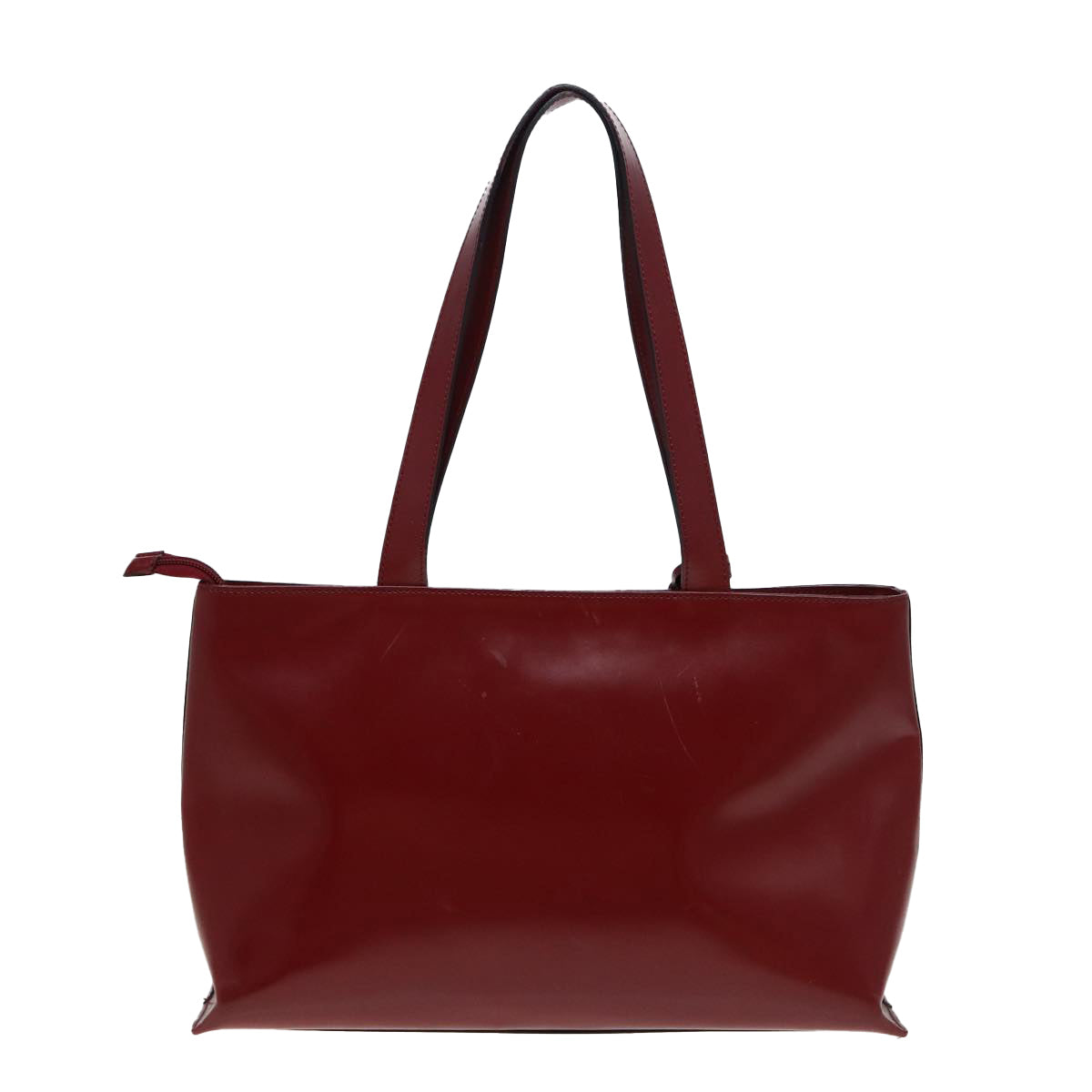 BURBERRY Tote Bag Enamel Red Auth 81822