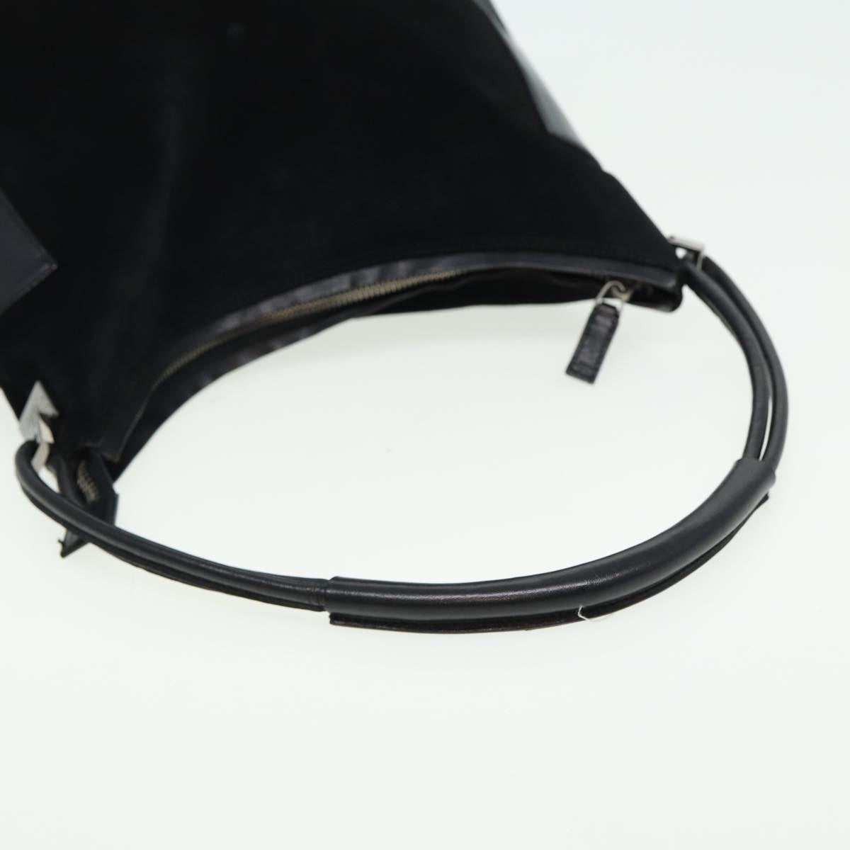 GUCCI Shoulder Bag Suede Black 001 3766 Auth 81827