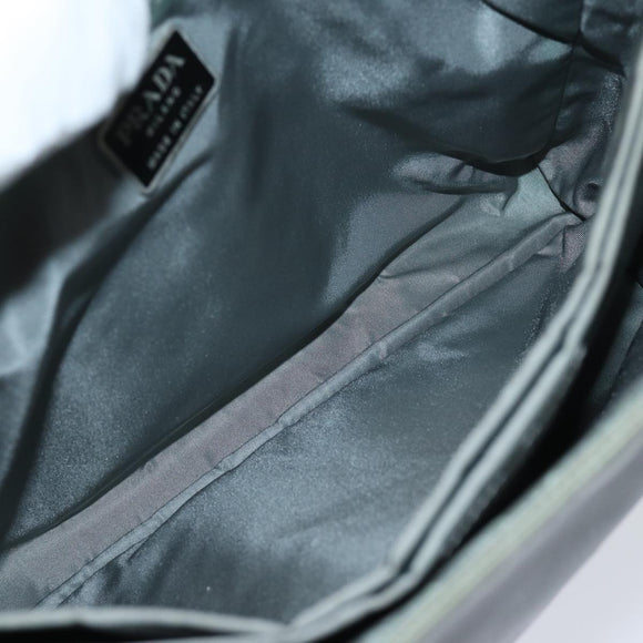 PRADA Handtasche Nylon Grau Auth 81833