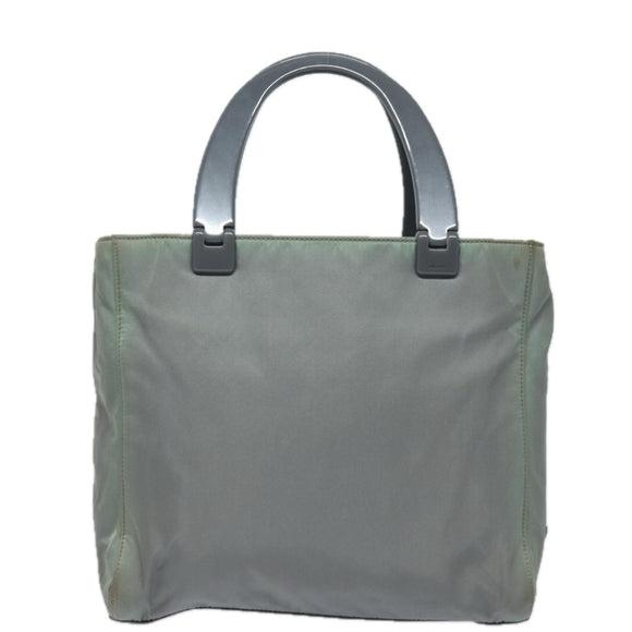 PRADA Handtasche Nylon Grau Auth 81833