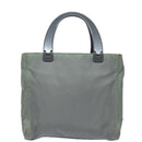 PRADA Hand Bag Nylon Gray Auth 81833-2