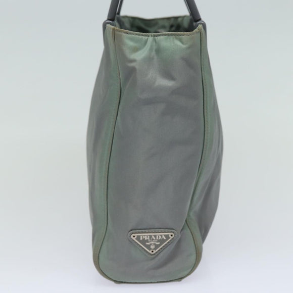 PRADA Handtasche Nylon Grau Auth 81833