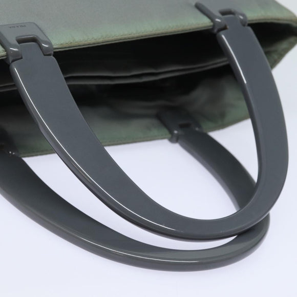 PRADA Handtasche Nylon Grau Auth 81833