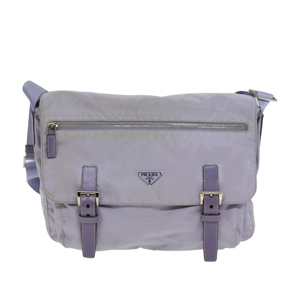 PRADA Shoulder Bag Nylon Purple Auth 81834