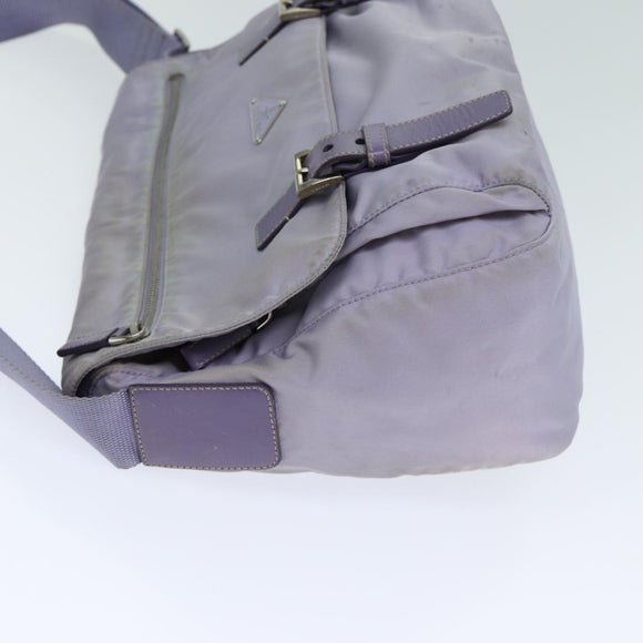 PRADA Shoulder Bag Nylon Purple Auth 81834