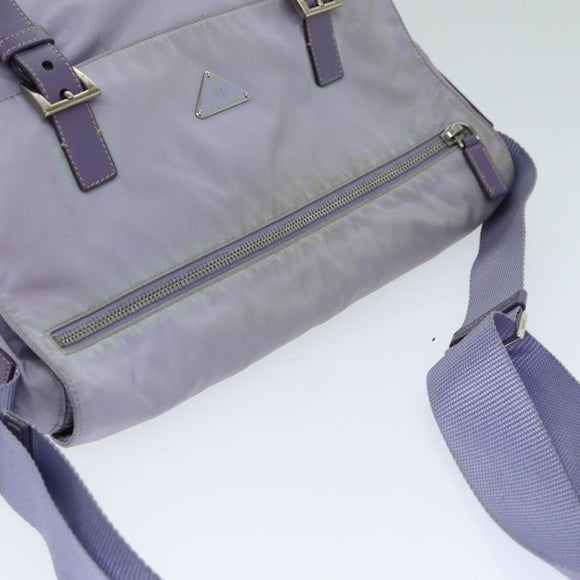 PRADA Shoulder Bag Nylon Purple Auth 81834