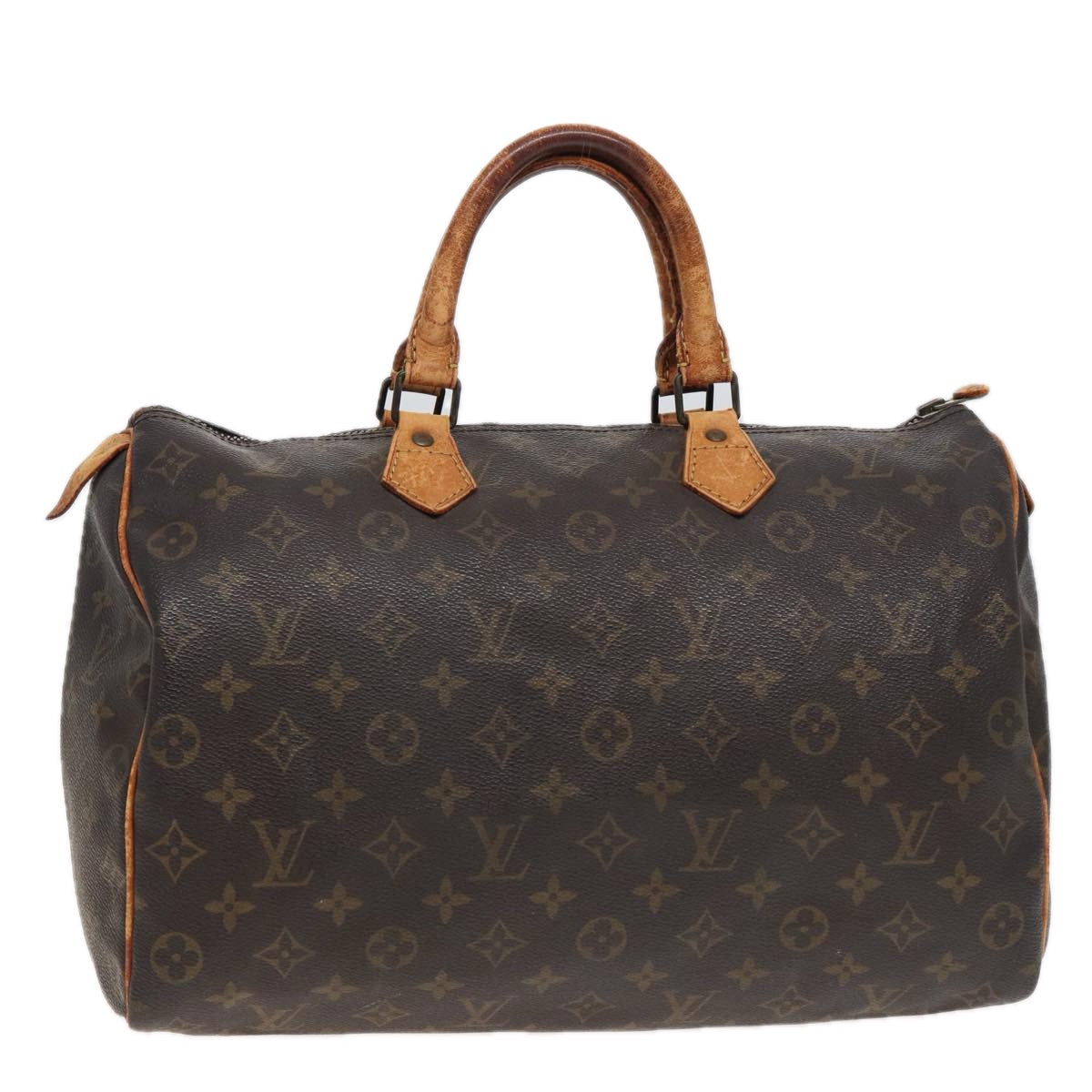 LOUIS VUITTON Monogram Speedy 35 Hand Bag M41524 LV Auth 81844