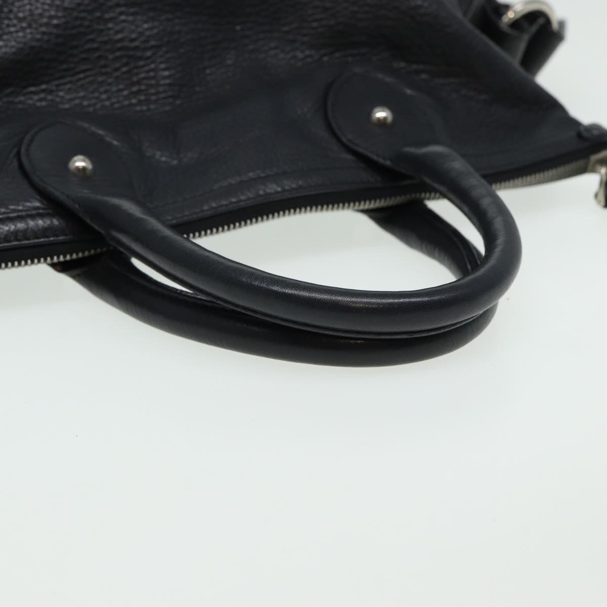 BALLY Hand Bag Leather 2way Black Auth 81853