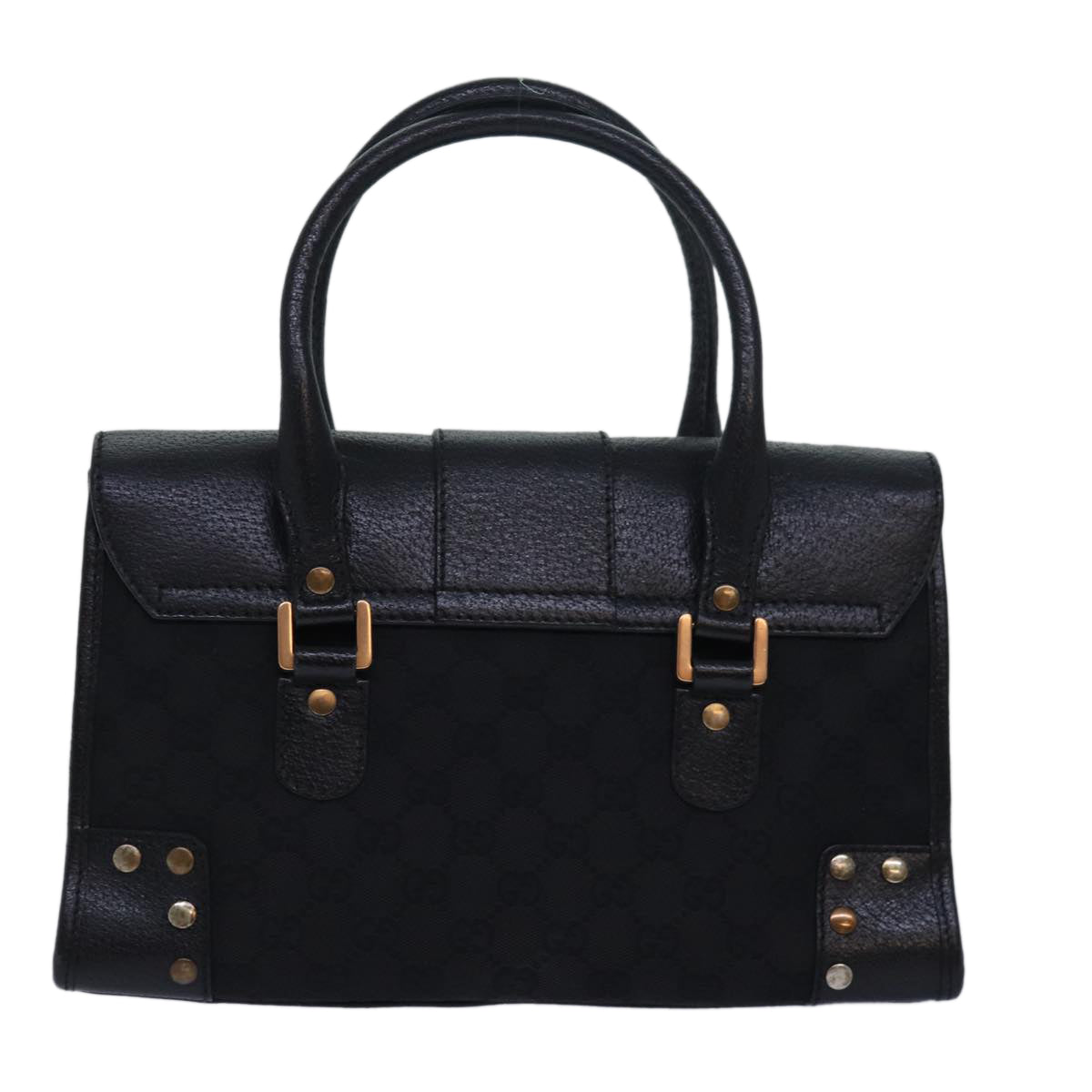 GUCCI GG Canvas Hand Bag Black 124286 Auth 81873 - 0