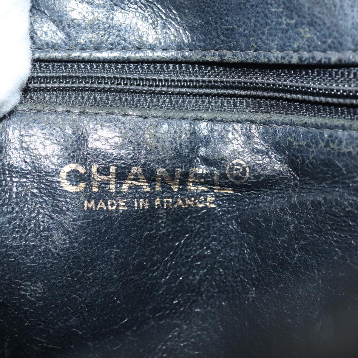 CHANEL Tote Bag Caviar Skin Standard Black CC Auth 81876